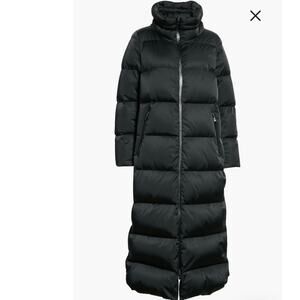 Herno Laminar Black  Quilted Down Long Parka Jacket Coat